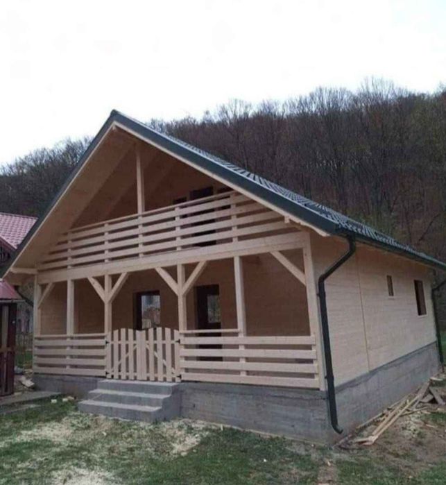 Vând cabane din lemn cu izolație
