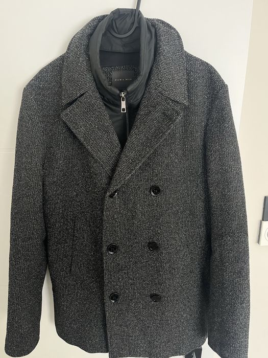 Палто Зара Zara и шуба Bershka