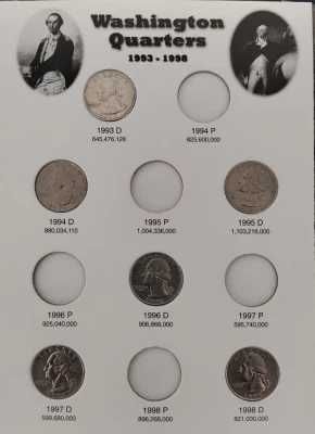 25 centi (quarter) USA - SUA 1968 D - 1998 D