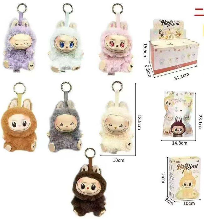 LABUBU ЛАБУБУ Плюшен Ключодържател Оригинал POPMART ПОПМАРТ 7 модела