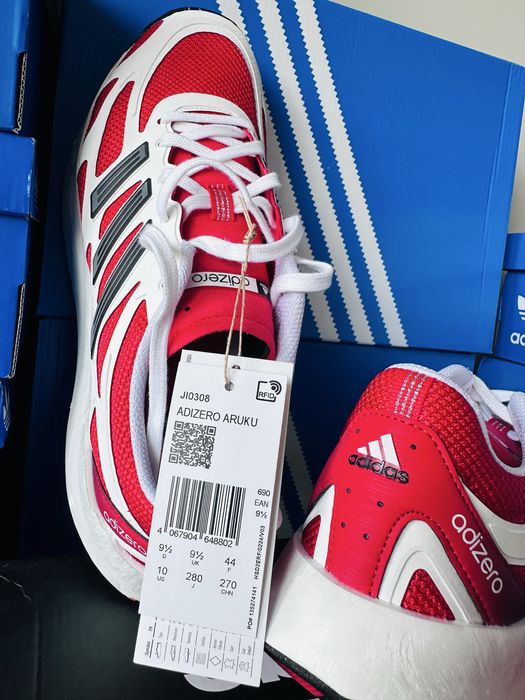 *Чисто Нови* Adidas Adizero Aruku *Cloud White & Pure Ruby*