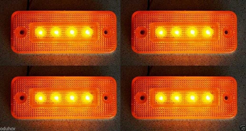 1бр. Лед LED габарити светлини с 4 SMD 12-24V , 3 цвята