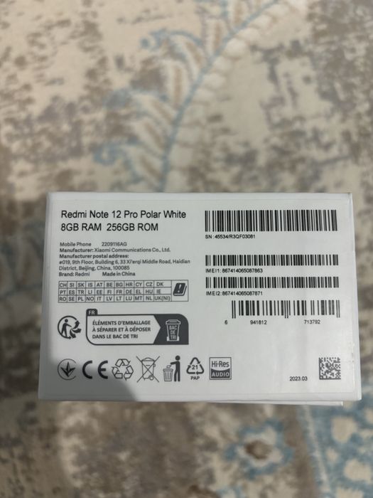 Xiaomi Redmi Note 12pro 8/256gb