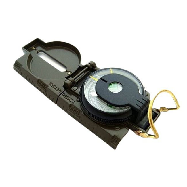 Busola metalica Depox®, World Seeker, 17 cm, lupa inclusa, verde