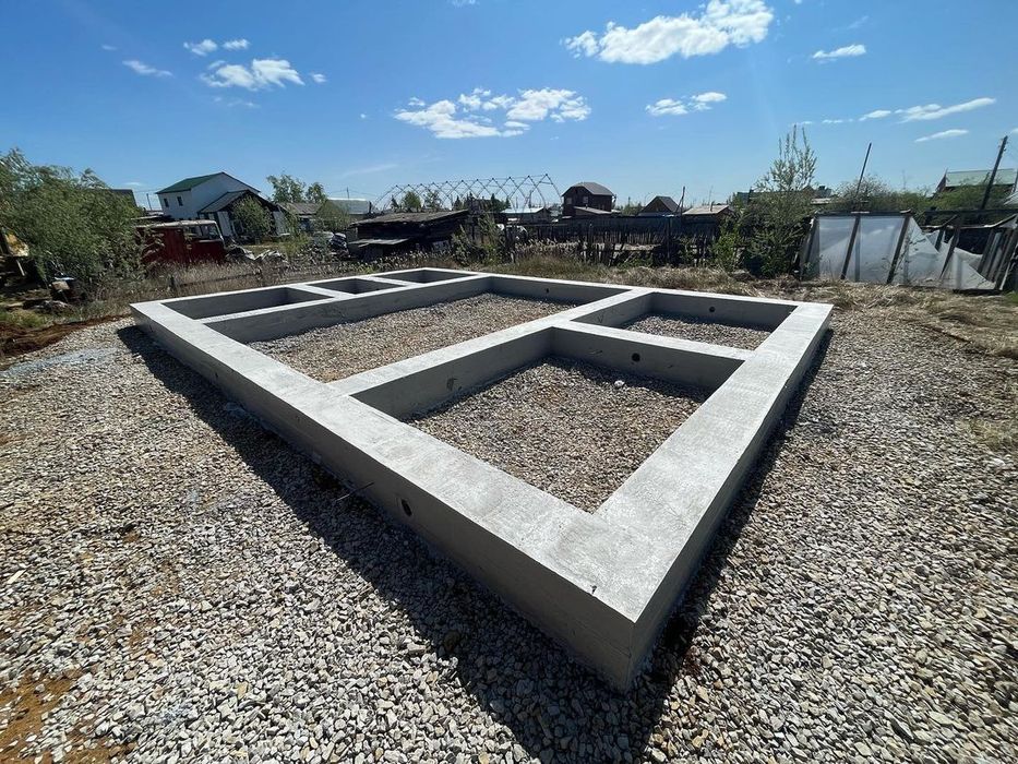 Заливка фундамента