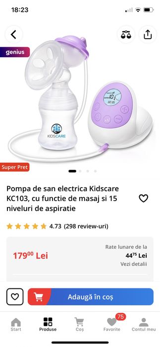 Pompa electrica kidscare