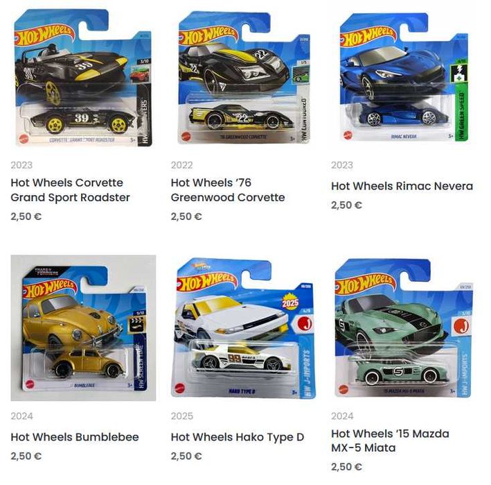 Метални колички Hot Wheels Mainline