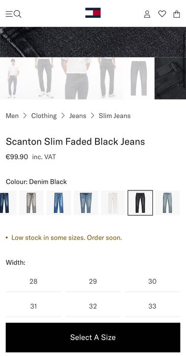 Мъжки дънки : TOMMY JEANS Scanton Slim Faded Black Jeans