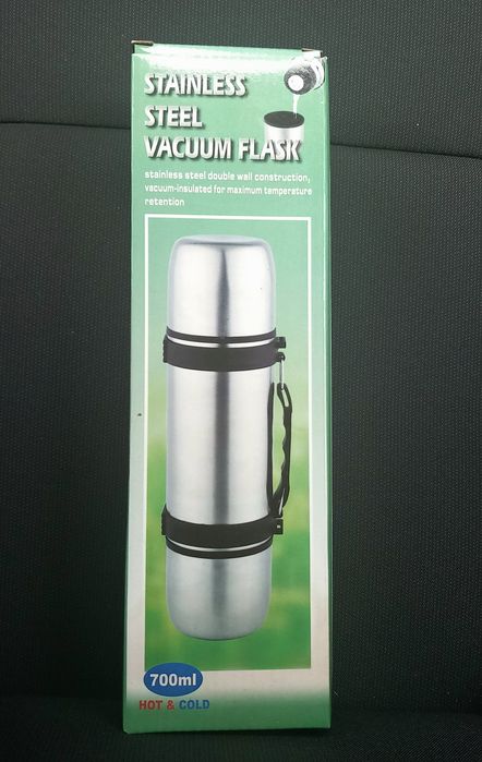 ПРОМО: НОВ Термос Kinghoff, 700 мл, с двойни стени и 2 чаши