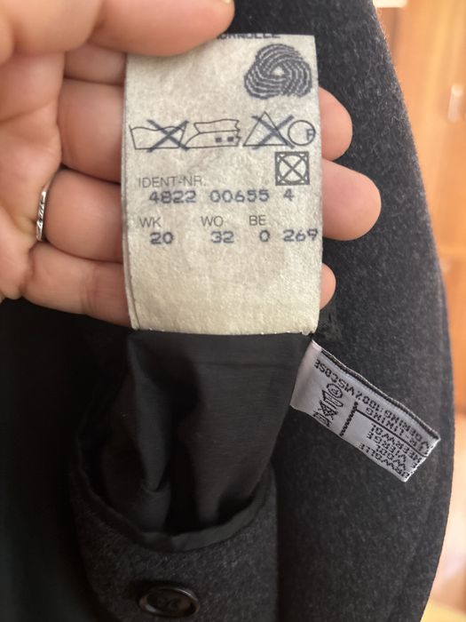 100% вълнено палто Boss Continental