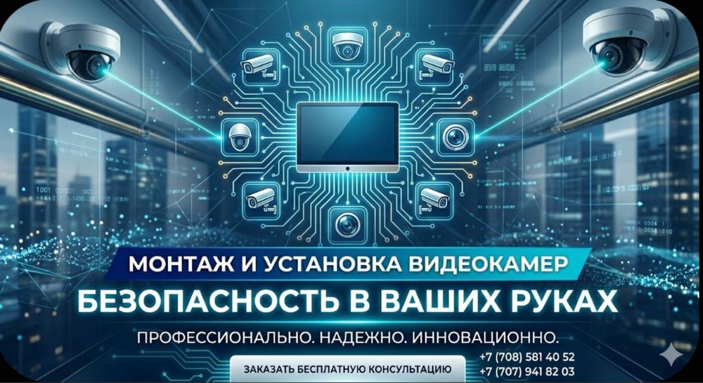 Установка и монтаж видеонаблюдения а так же пожарной системы