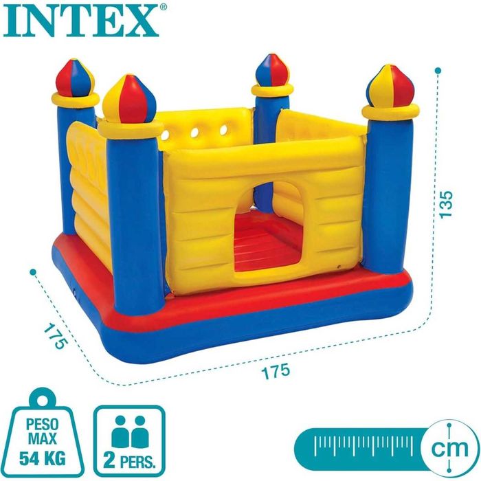 Надуваем батут INTEX детски замък Интекс 175х175х135см надуваеми батути за скачане до 54кг 48259NP - Jump-O-Lene Castle Bouncer
