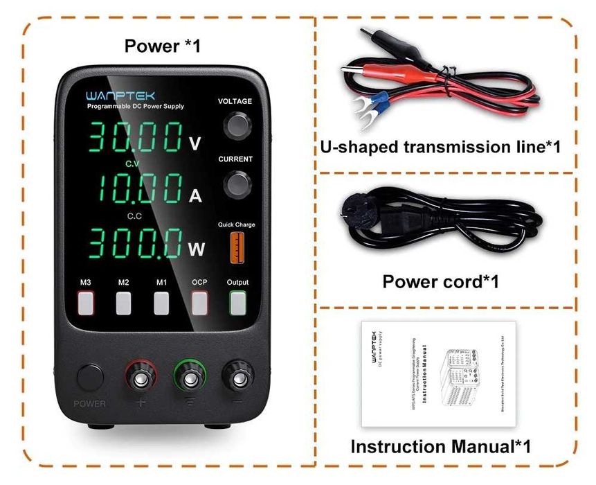 Sursa laborator de curent continuu programabila 30V 10A 300W