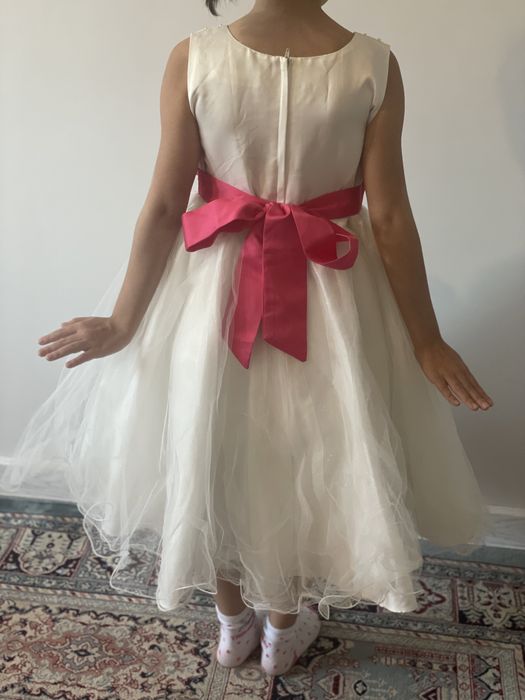 Белое Платье для девочек 5-8 лет
