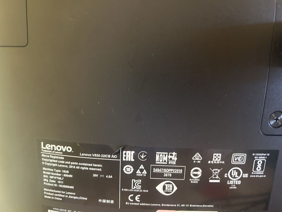 Lenovo v530 i3 all in one