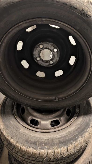 Set jante aliaj R14 + jante tablă R14 – 4x100 – stare bună