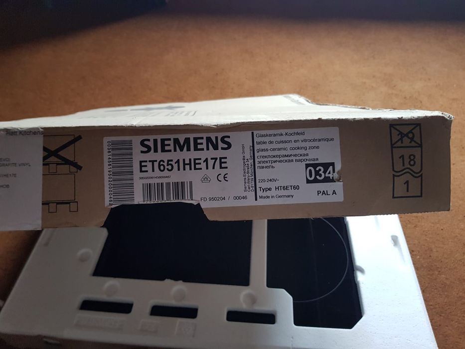 Керамични котлони на Сименс с малък транспортен козметичен дефект