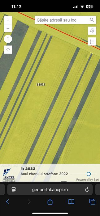 Teren extravilan cu deschidere de 41 m la E58 o suprafata de 29.300 mp perfect plan pe directia de mers spre Iasi