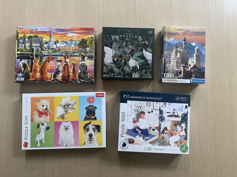 Пъзели 500, 1000 и 1500 части Clementoni, Black Sea, Trefl, Interdruck