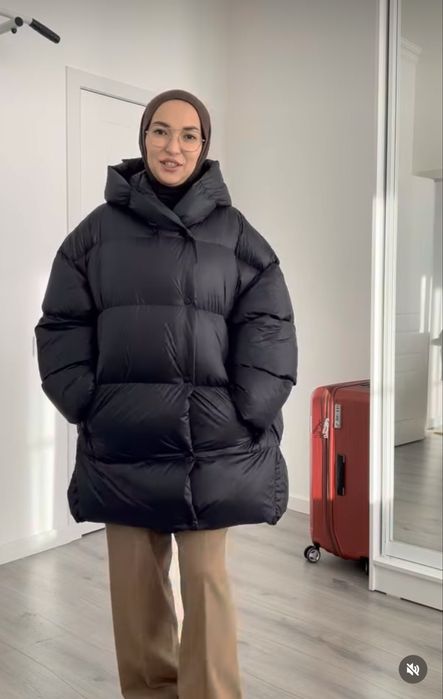 Пуховик оверсайз