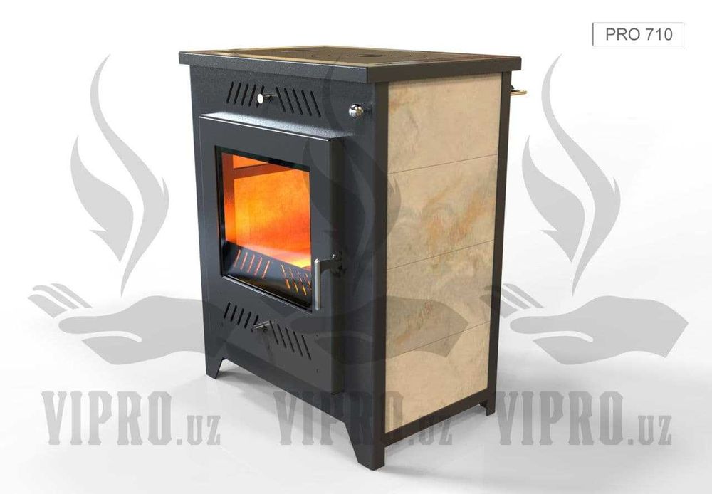 Печь-камин PRO-710(отопление,обогрев)буржуйка,котёл