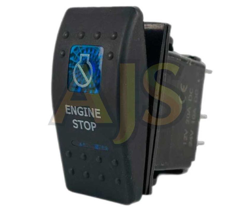 Тумблер панельный с подсветкой engine stop остановка двигателя
