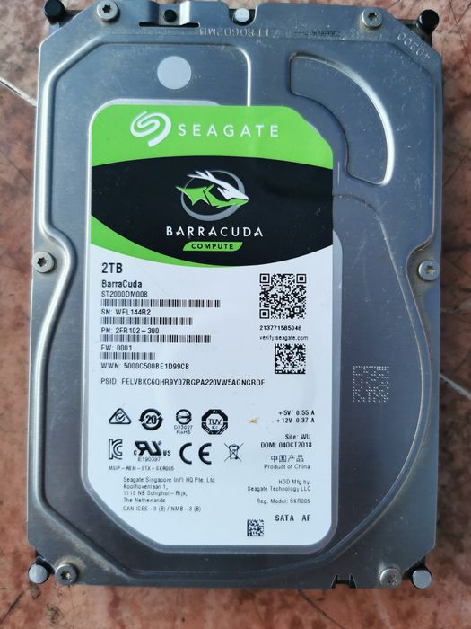 Хард диск Seagate  2TB,7200rpm Sata 3 ,100% здраве