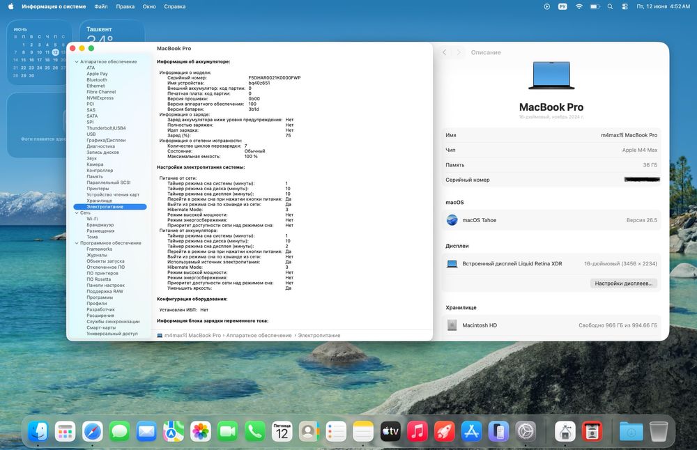 Macbook Pro 16 M4 Max 36/1TB | 32GPU | 14CPU | 100% Battery | 7 Cycle