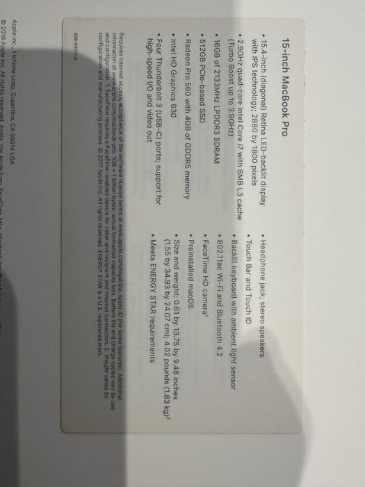 MacBook Pro 15-inch Silver