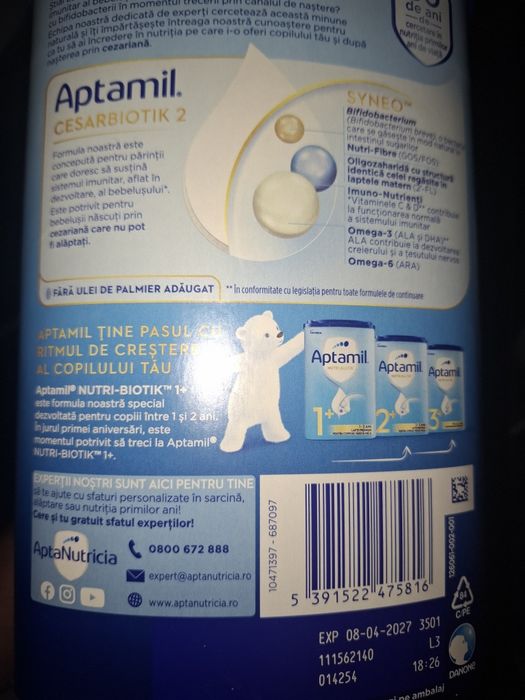 Lapte praf Antamil Cesar Biotik 6-12 luni