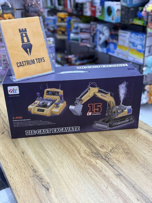 Игрушечный экскаватор на пульте управления  15 КАНАЛЫ