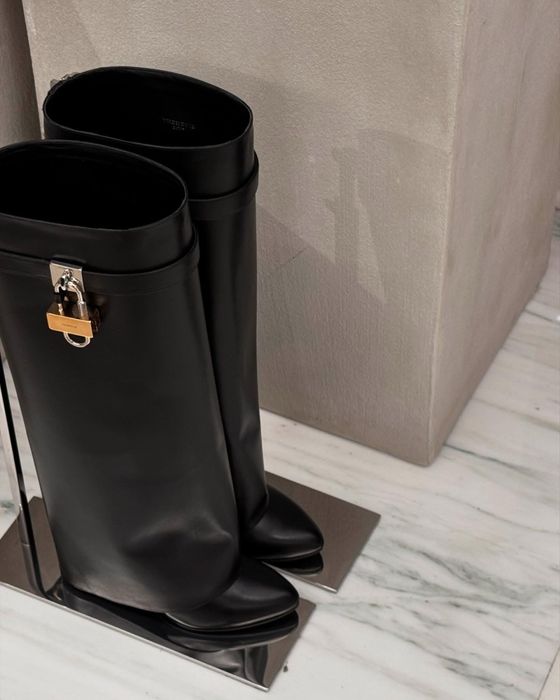 Givenchy shark lock boots black size 37 full box + receipt