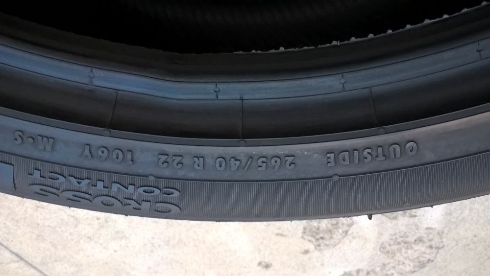 O anvelopa 265 40 22 continental crosscontact LX sport profil 7,5 mm