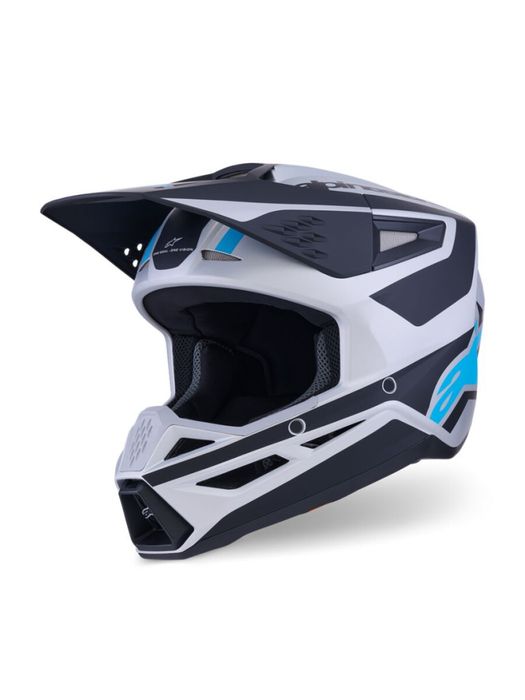 Casca Cross Alpinestars SM3 Heat argintiu/albastru/negru