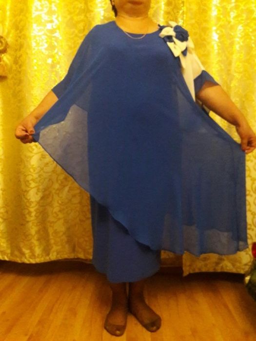 Платье 50-52р синие