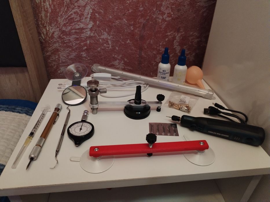 Полный набор для ремонта автостекла