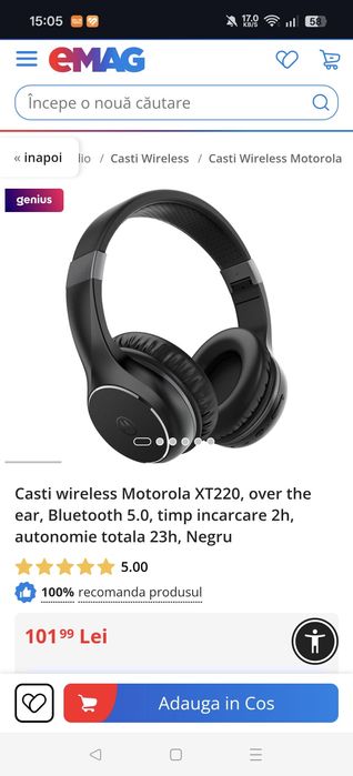 Casti wireless Motorola XT220