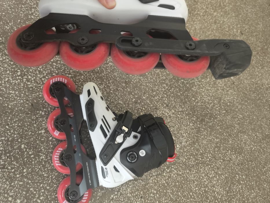Role freeride MF500 HardBoot Alb-Rosu Adulți