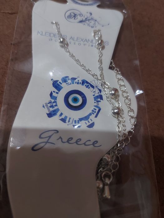 Bratara de picior argintie (Nouă, cu etichetă)