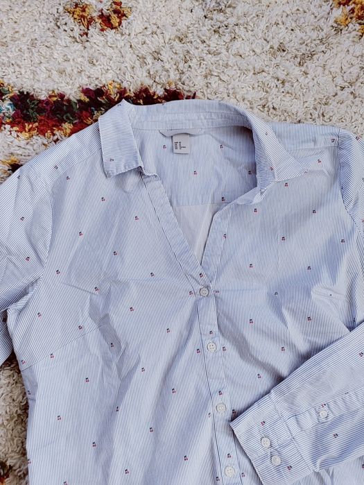 Set pantaloni 3/4 și cămașa h&m M/L, cadou poseta