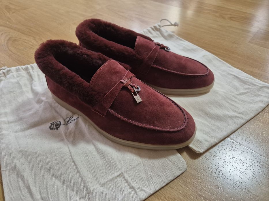 Loro Piana мокасини с ест.пух