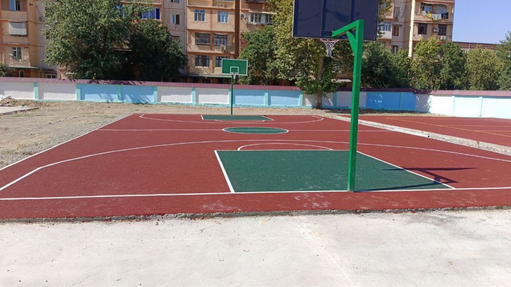 Бесшовное резиновое покрытие для спортивных площадок, rezina qoplamasi