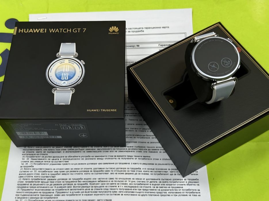 ЧИСТО НОВ 41mm Huawei watch GT 7 / GT7 Гаранция Yettel 2029 Blue / Син