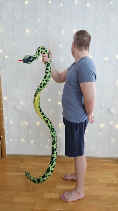Змея 2м игрушка мягкая