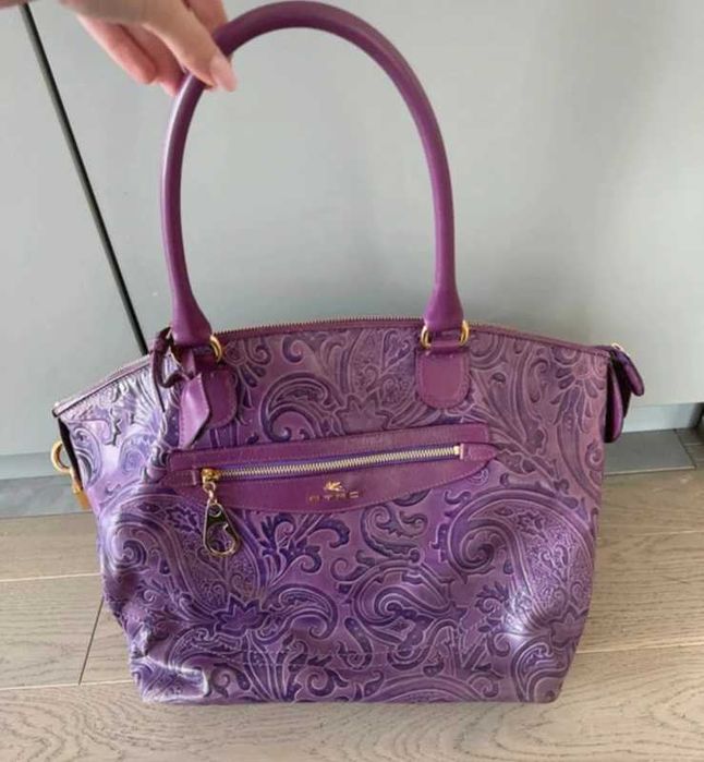 Две чанти. ETRO Original 100% Кожа Голяма чанта