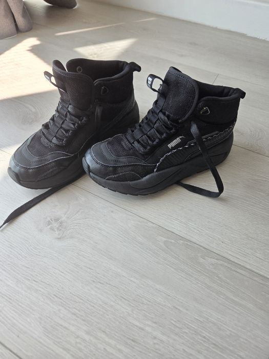 Puma unisex 37.5 (23,5 cm) | Sneakers/Ghete sport negre | Foarte comozi, stare foarte bună