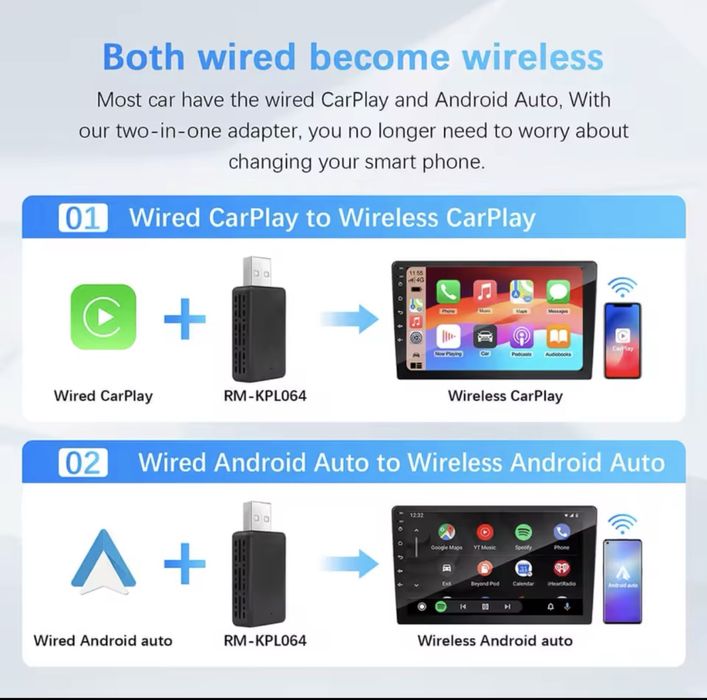Adaptor Android Auto/Apple Carplay wireless