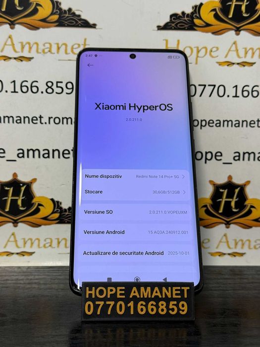 Hope Amanet P10/REDMI NOTE 14 PRO PLUS 512 GB