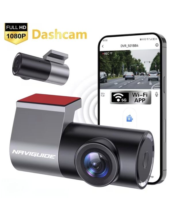 Cameră auto WiFi - NOUĂ + card memorie 128 GB