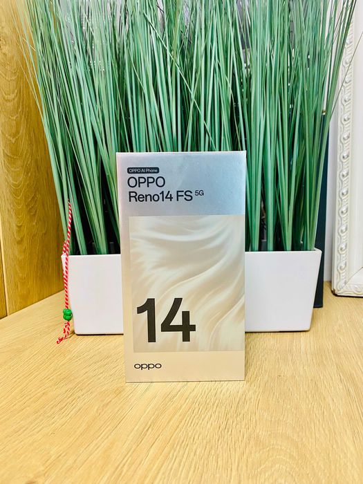 ЧИСТО НОВ !!! OPPO Reno14 FS, 12GB RAM, 512GB, Opal Blue, Технополис